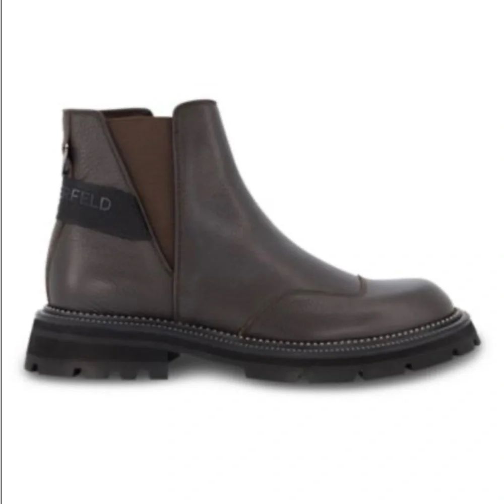Karl Lagerfeld Pebbled Leather Chelsea Boot size 8.5